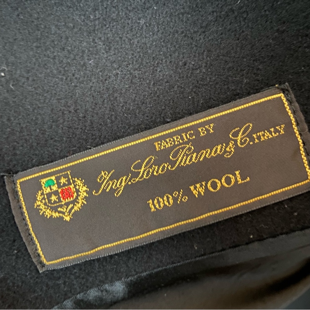 Last Chance FLEURETTE Loro Piana Wool Peacoat Black Size L - Picture 4 of 8